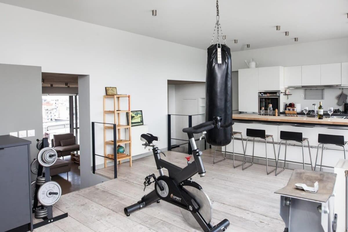 Penthouse With 360 View Of Athens And Private Gym Apartment Екстериор снимка