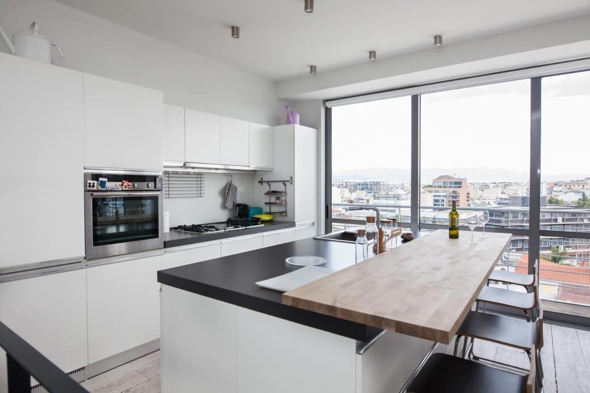 Penthouse With 360 View Of Athens And Private Gym Apartment Екстериор снимка