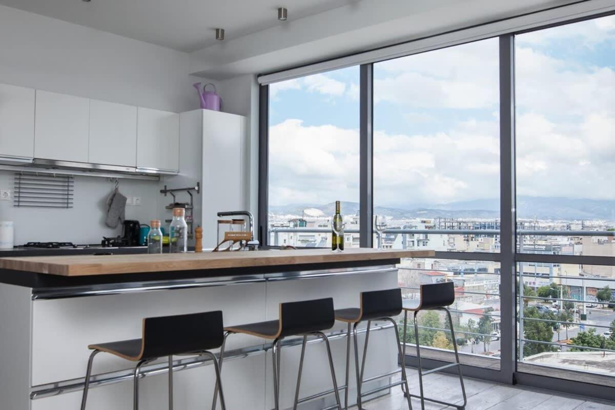 Penthouse With 360 View Of Athens And Private Gym Apartment Екстериор снимка