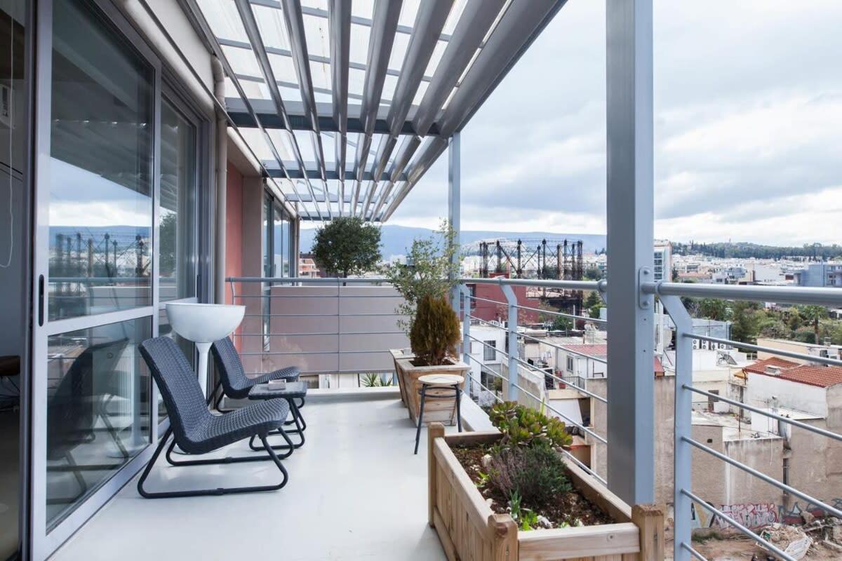 Penthouse With 360 View Of Athens And Private Gym Apartment Екстериор снимка