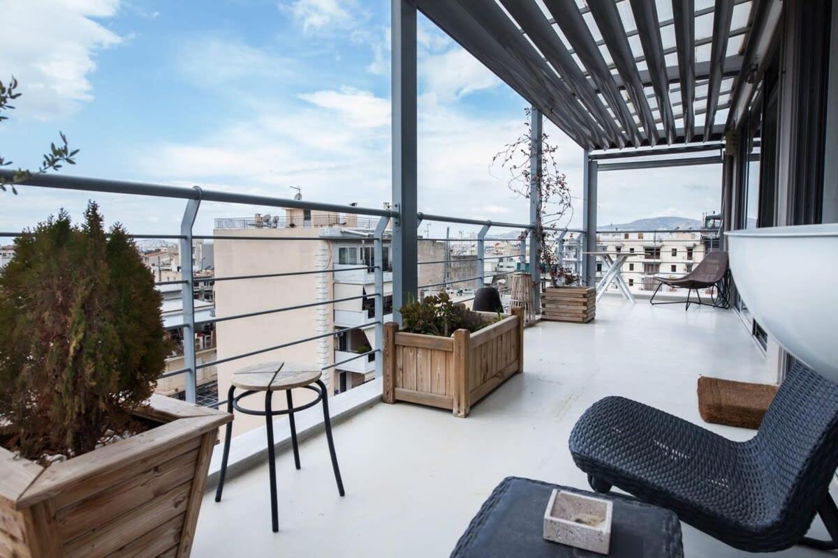 Penthouse With 360 View Of Athens And Private Gym Apartment Екстериор снимка